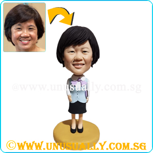 Custom 3D Smart Office Female Executive Figurine